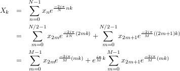 La démonstration de la formule de la FFT de radix-2
